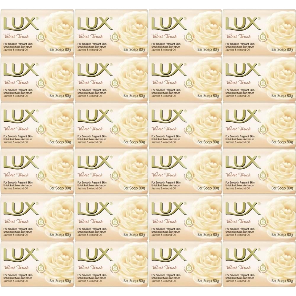 Lux Sabun 80GR Velvet Touch (Kadife Dokunuş) (24 Lü Set)