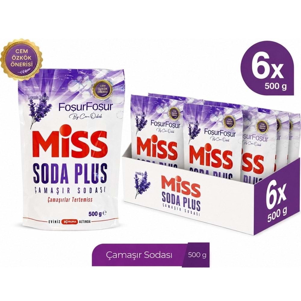 Miss Sıvı Çamaşır Deterjanı Renkli/Beyaz 1500ML & Çamaşır Sodası 500GR Lavanta (Avantajlı Set)