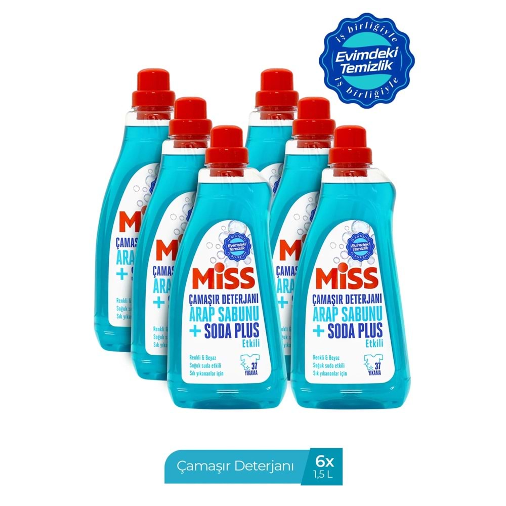 Miss Sıvı Çamaşır Deterjanı Renkli/Beyaz 1500ML & Çamaşır Sodası 500GR Lavanta (Avantajlı Set)