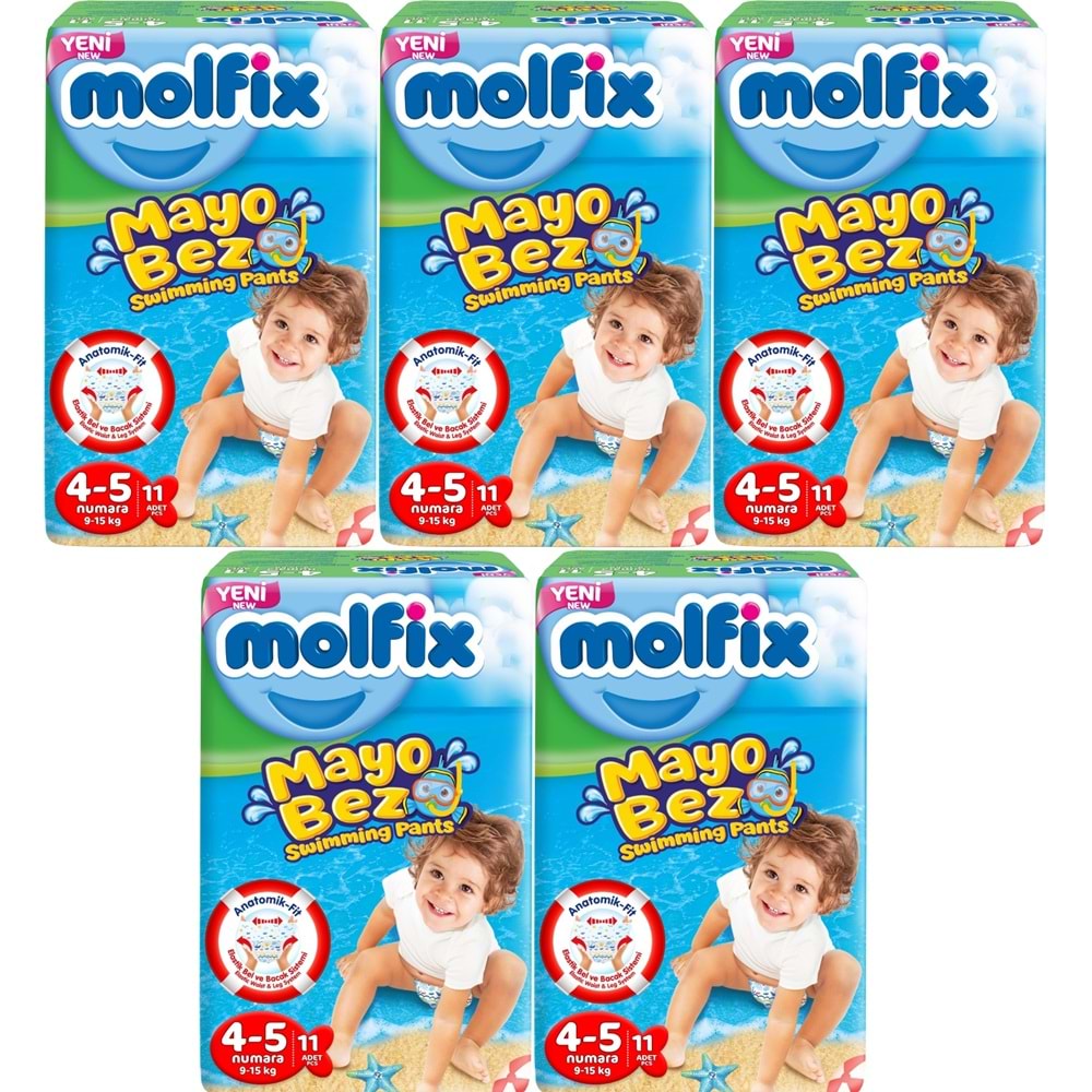 Molfix Swimming Pants Külot Mayo Bez Beden 4-5 (9-15 KG) 55 Adet