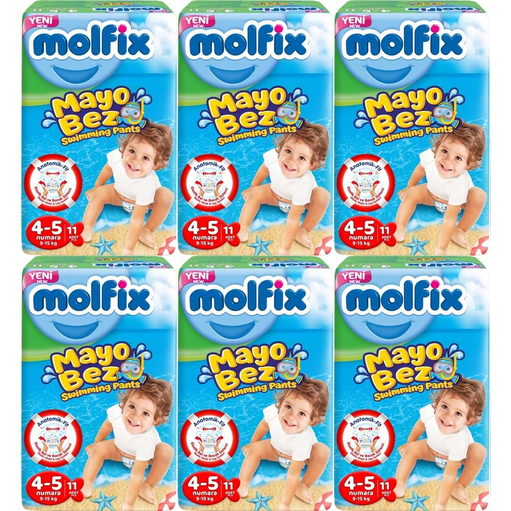 Molfix Swimming Pants Külot Mayo Bez Beden 4-5 (9-15 KG) 66 Adet
