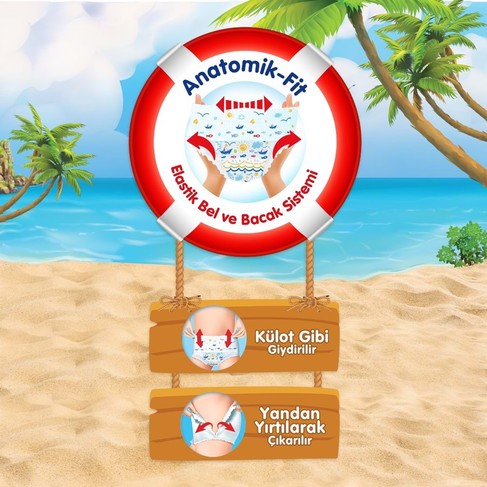 Molfix Swimming Pants Külot Mayo Bez Beden 4-5 (9-15 KG) 66 Adet