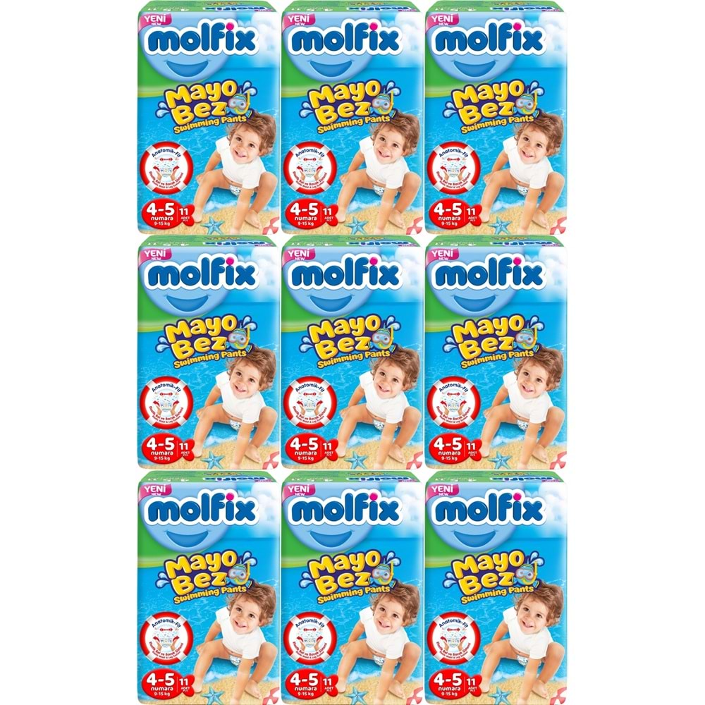Molfix Swimming Pants Külot Mayo Bez Beden 4-5 (9-15 KG) 99 Adet