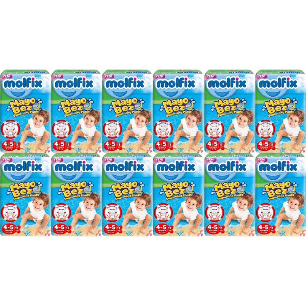 Molfix Swimming Pants Külot Mayo Bez Beden 4-5 (9-15 KG) 132 Adet