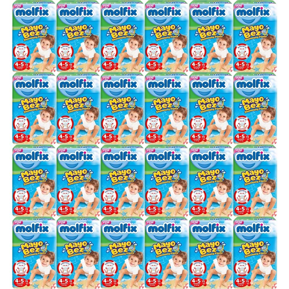Molfix Swimming Pants Külot Mayo Bez Beden 4-5 (9-15 KG) 264 Adet