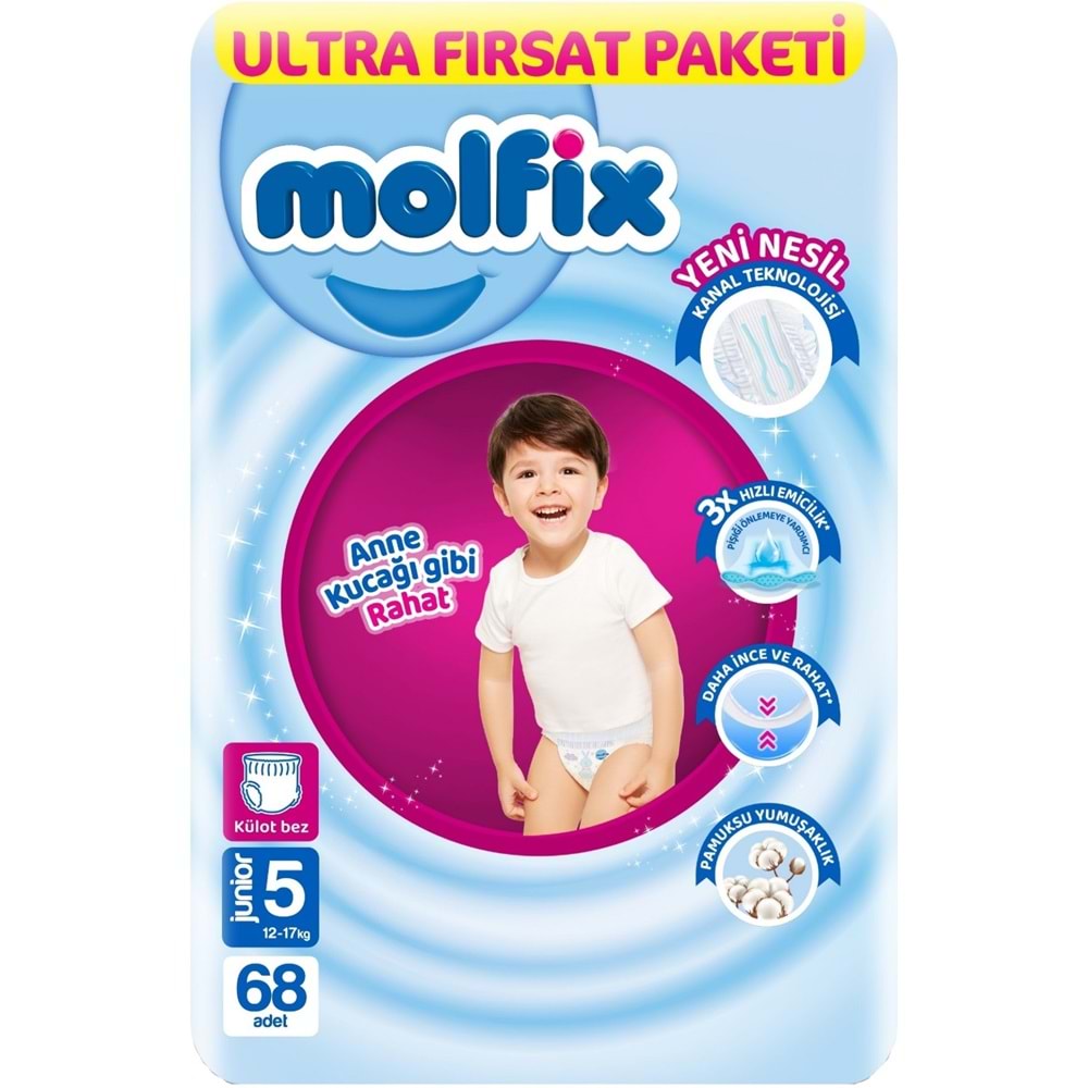 Molfix Külot Bebek Bezi 5 Beden 12-17 KG Junior 340 Adet MeGa Ultra Fırsat Pk