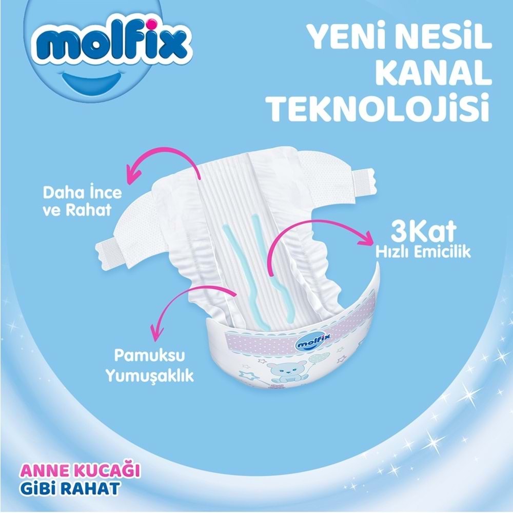 Molfix Bebek Bezi 6 Beden 15+ KG Extra Large 320 Adet Mega Avantaj Fırsat Pk