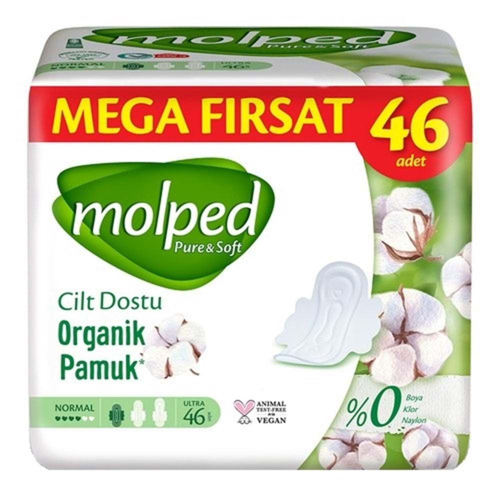 Molped Pure&Soft Hijyenik Ped Normal 138 (3PK*46) Adet Mega Pk