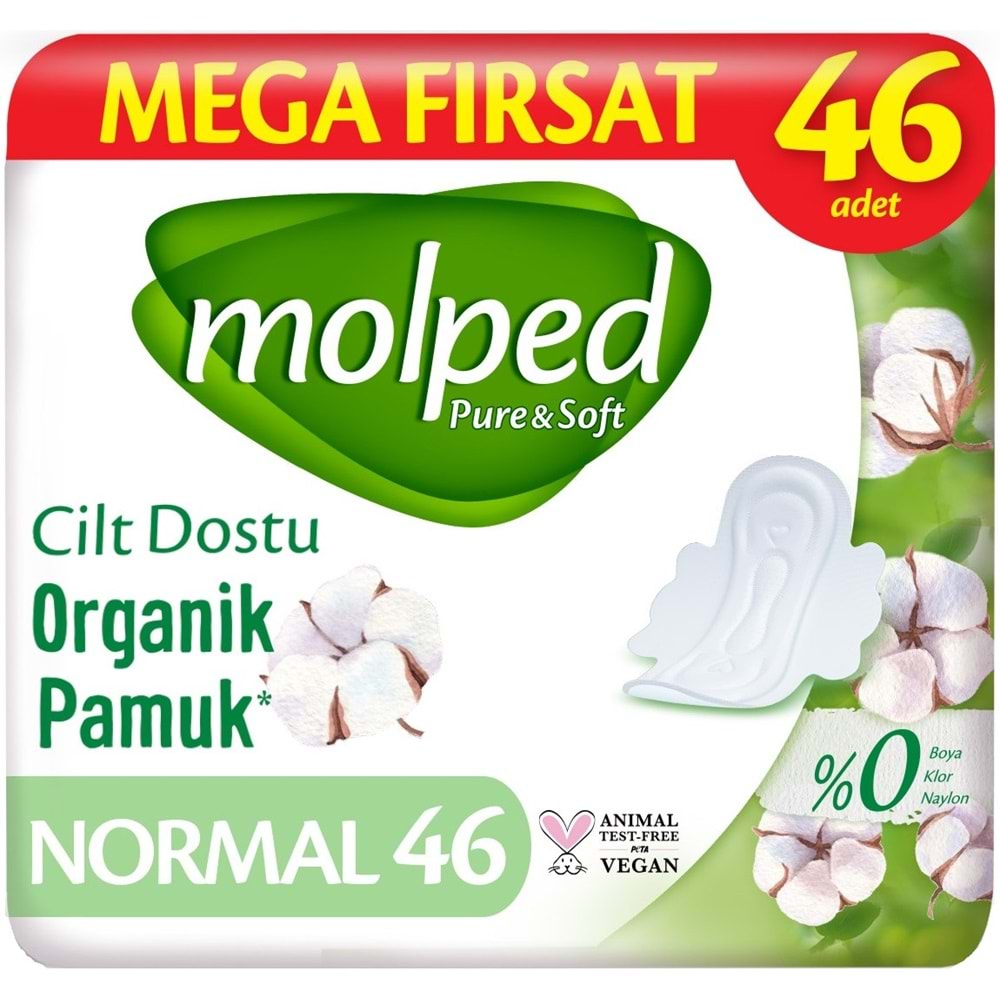Molped Pure&Soft Hijyenik Ped Normal 138 (3PK*46) Adet Mega Pk