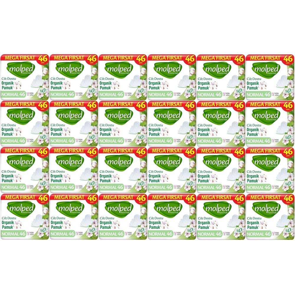 Molped Pure&Soft Hijyenik Ped Normal 1104 (24PK*46) Adet Mega Pk
