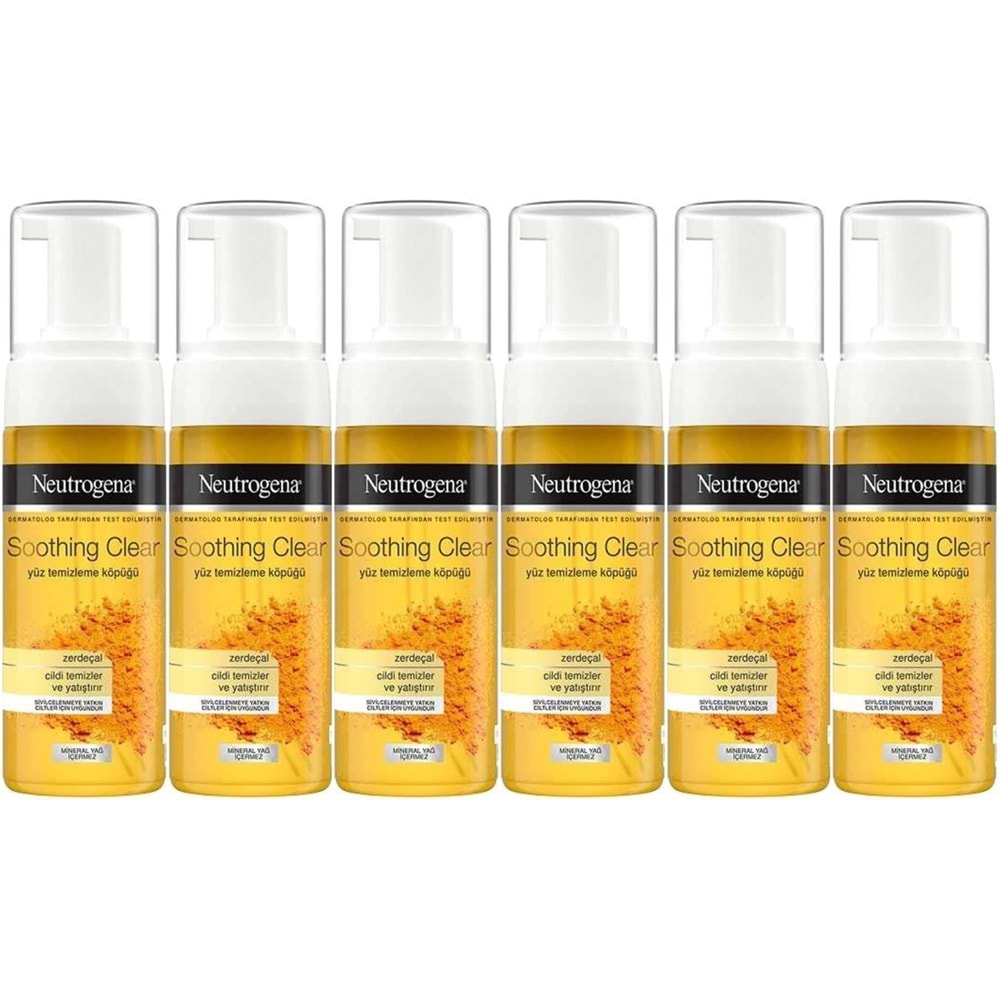 Neutrogena Soothing Clear Yüz Temizleme Köpüğü 150ML (6 Lı Set)