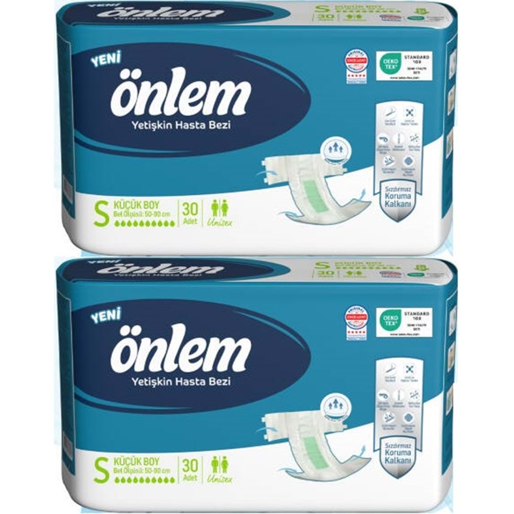 Önlem Yetişkin Bezi Bel Bantlı Tekstil Yüzey S - Small - Küçük 60 Adet (2PK*30)