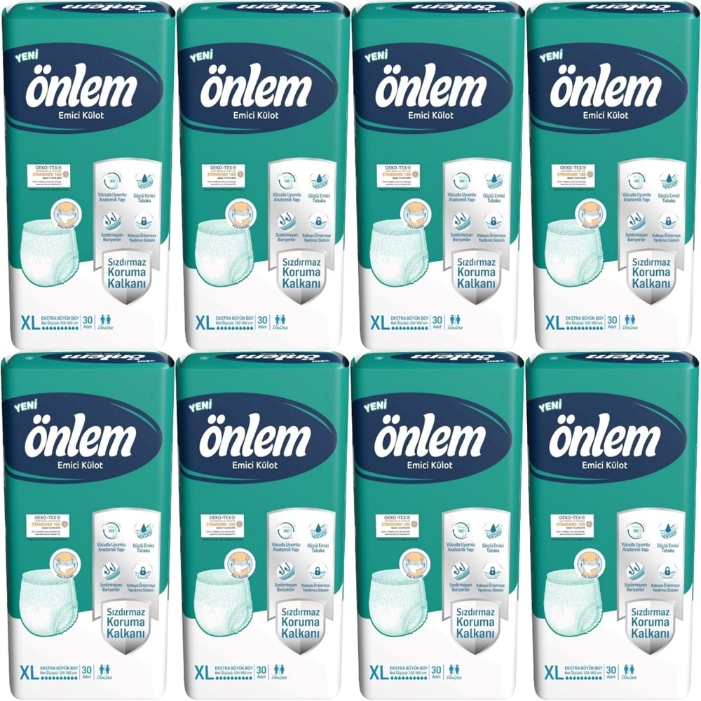 Önlem Emici Külot Yetişkin Bezi XL- Extra Large - Ekstra Büyük 240 Adet (8PK*30)