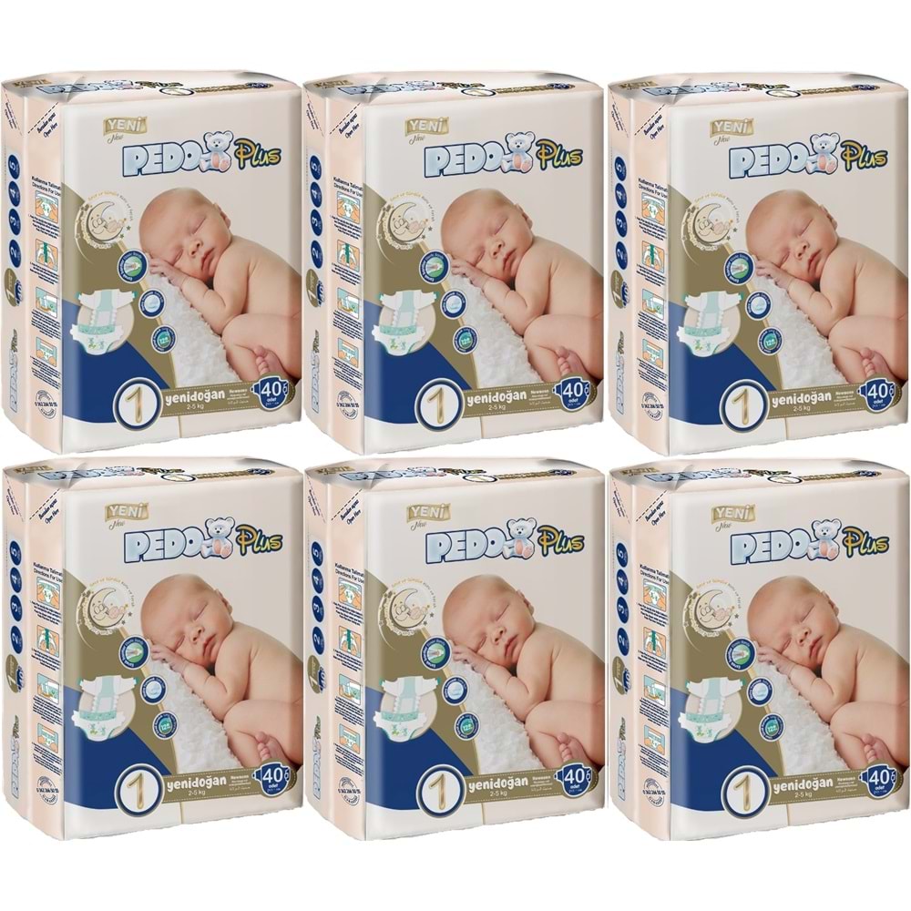 Pedo Plus Bebek Bezi 1 Beden 2-5 KG Yeni Doğan 240 Adet Jumbo Avantaj Pk
