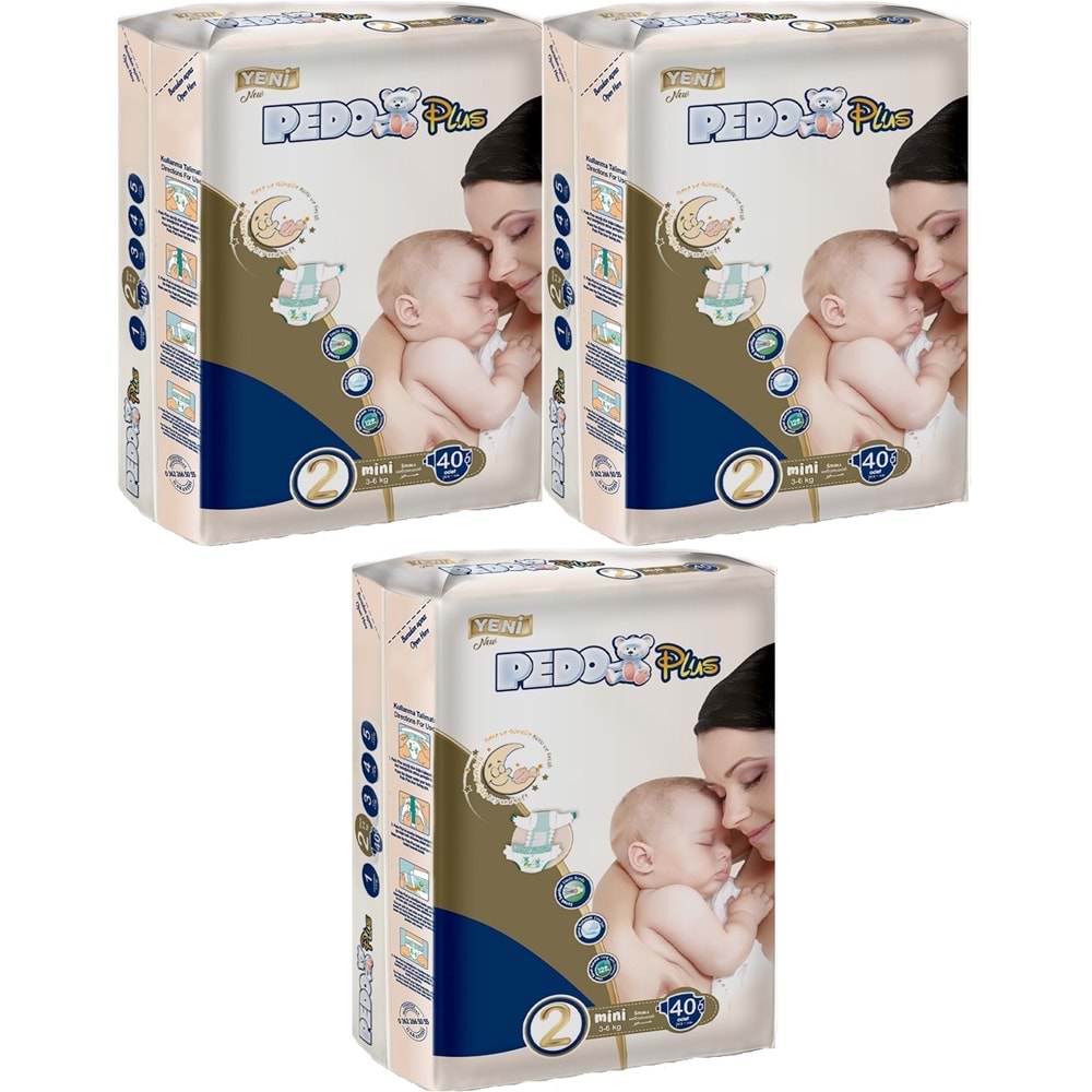 Pedo Plus Bebek Bezi 2 Beden 3-6 KG Mini 120 Adet Jumbo Fırsat Pk