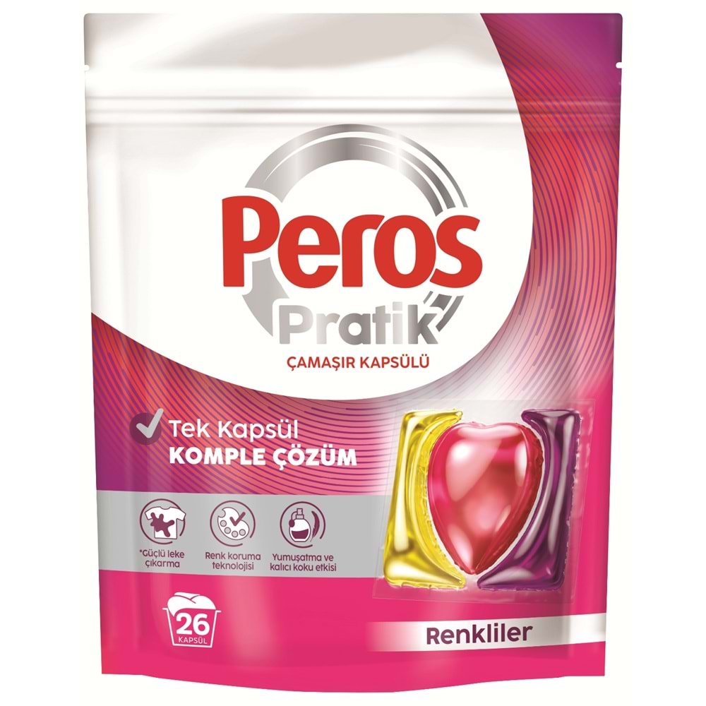 Peros Pratik Matik Çamaşır Deterjanı Kapsülü - Tableti 78 Adet (3PK*26) (Karma Set)