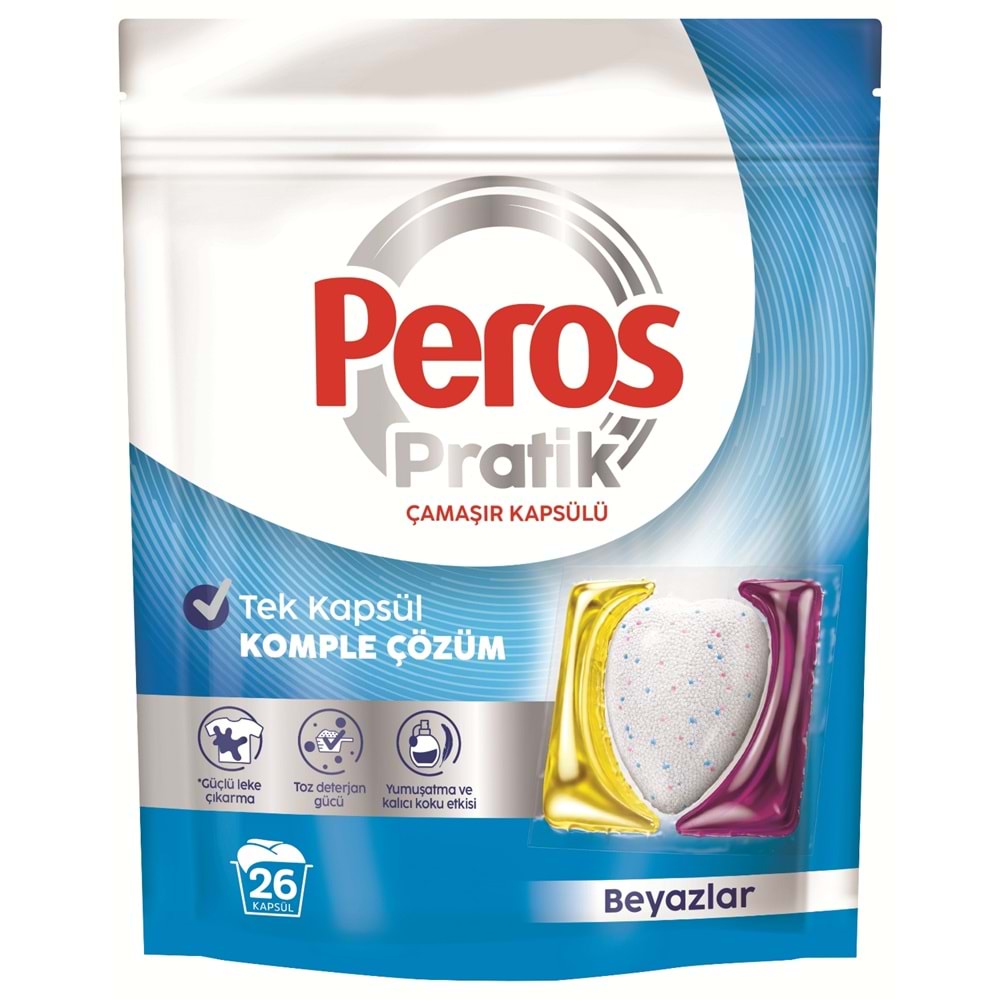 Peros Pratik Matik Çamaşır Deterjanı Kapsülü - Tableti 78 Adet (3PK*26) (Karma Set)