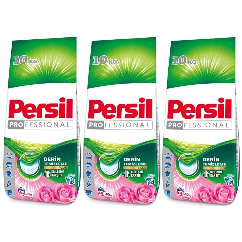 Persil Matik Toz Çamaşır Deterjanı 30KG Gülün Büyüsü (3PK*10KG) (198 Yıkama)