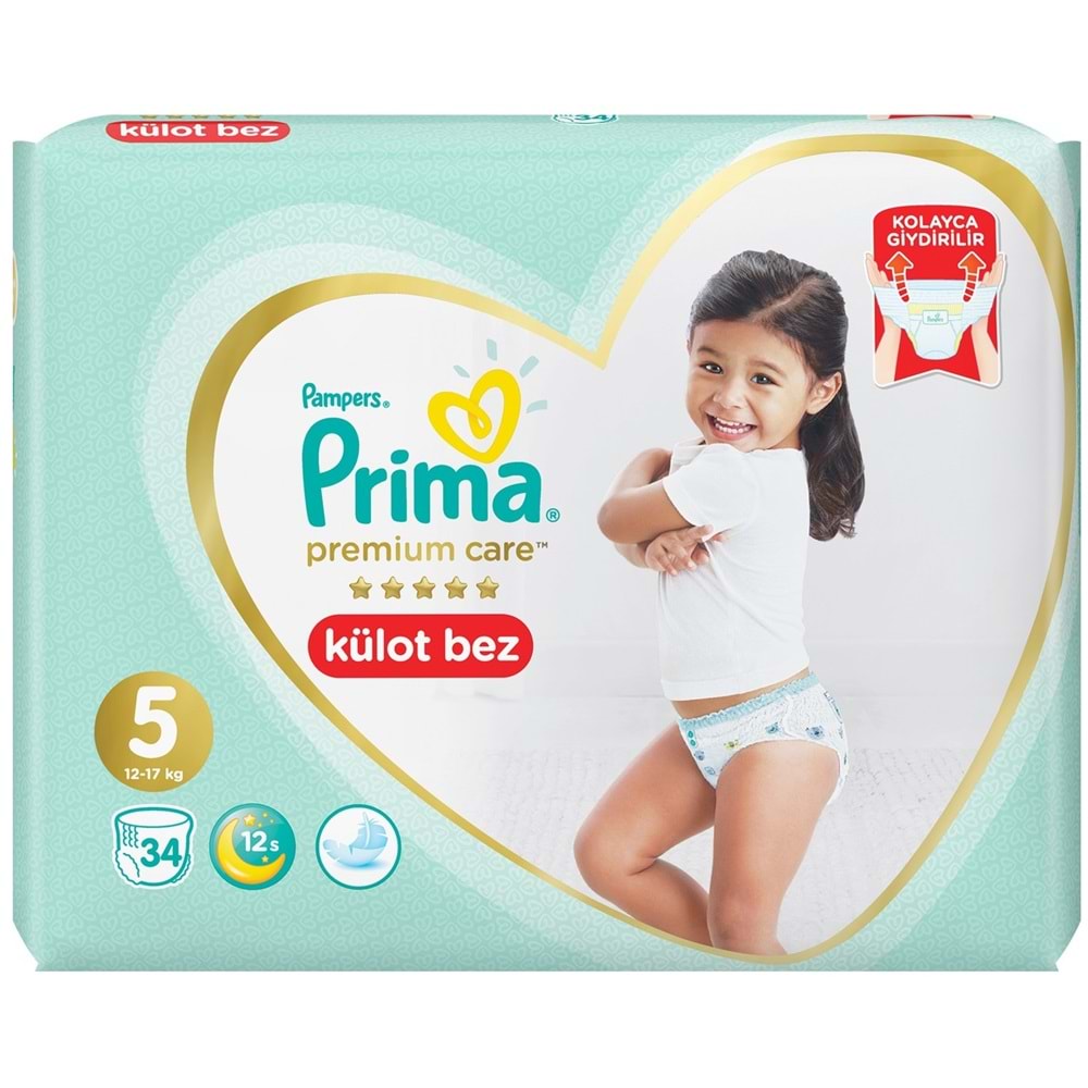 Prima Premium Care Külot Bebek Bezi 5 Beden 12-17 KG 136 Adet Süper Ekonomik Fırsat Pk