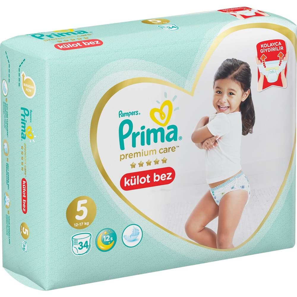 Prima Premium Care Külot Bebek Bezi 5 Beden 12-17 KG 136 Adet Süper Ekonomik Fırsat Pk