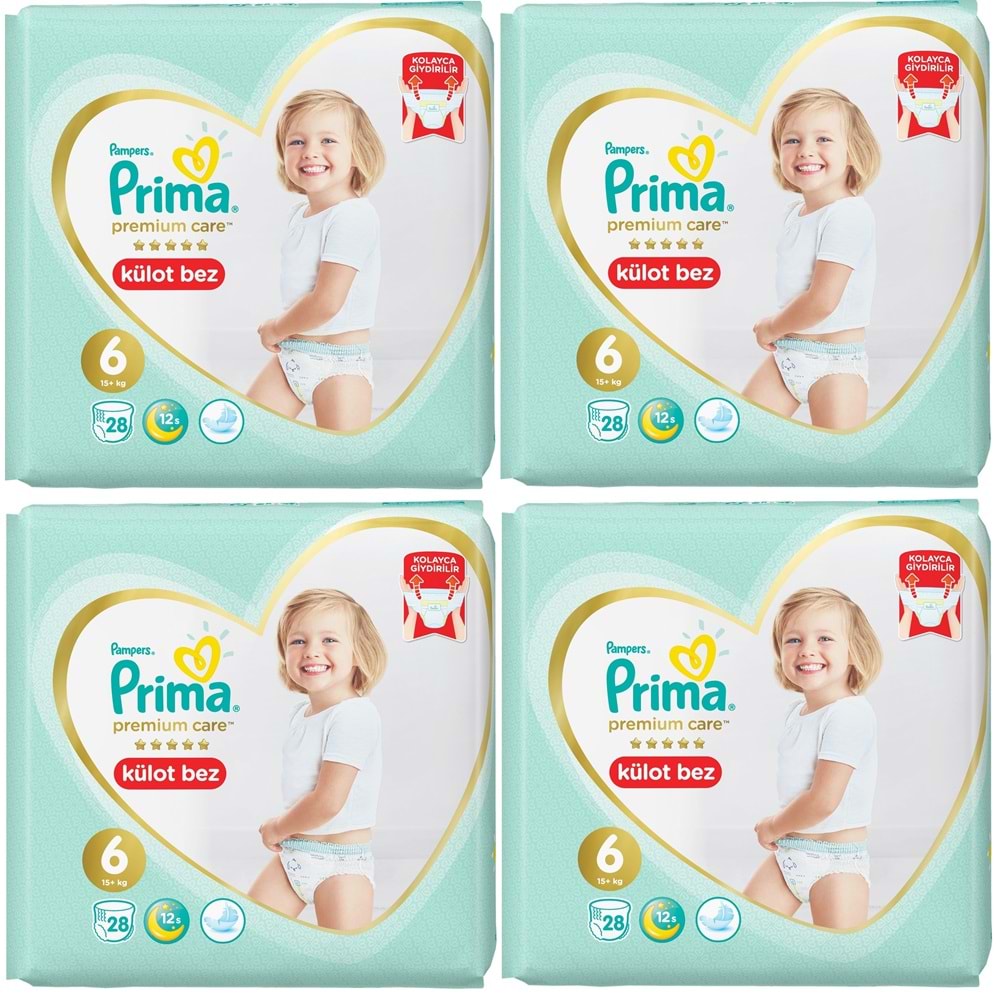Prima Premium Care Külot Bebek Bezi 6 Beden 15+ 112 Adet Süper Ekonomik Fırsat Pk