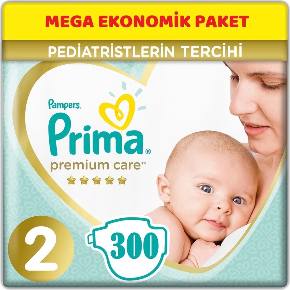 Prima Premium Care Bebek Bezi 2 Beden 4-8 KG Mini 300 Adet MeGa Ekonomik Pk