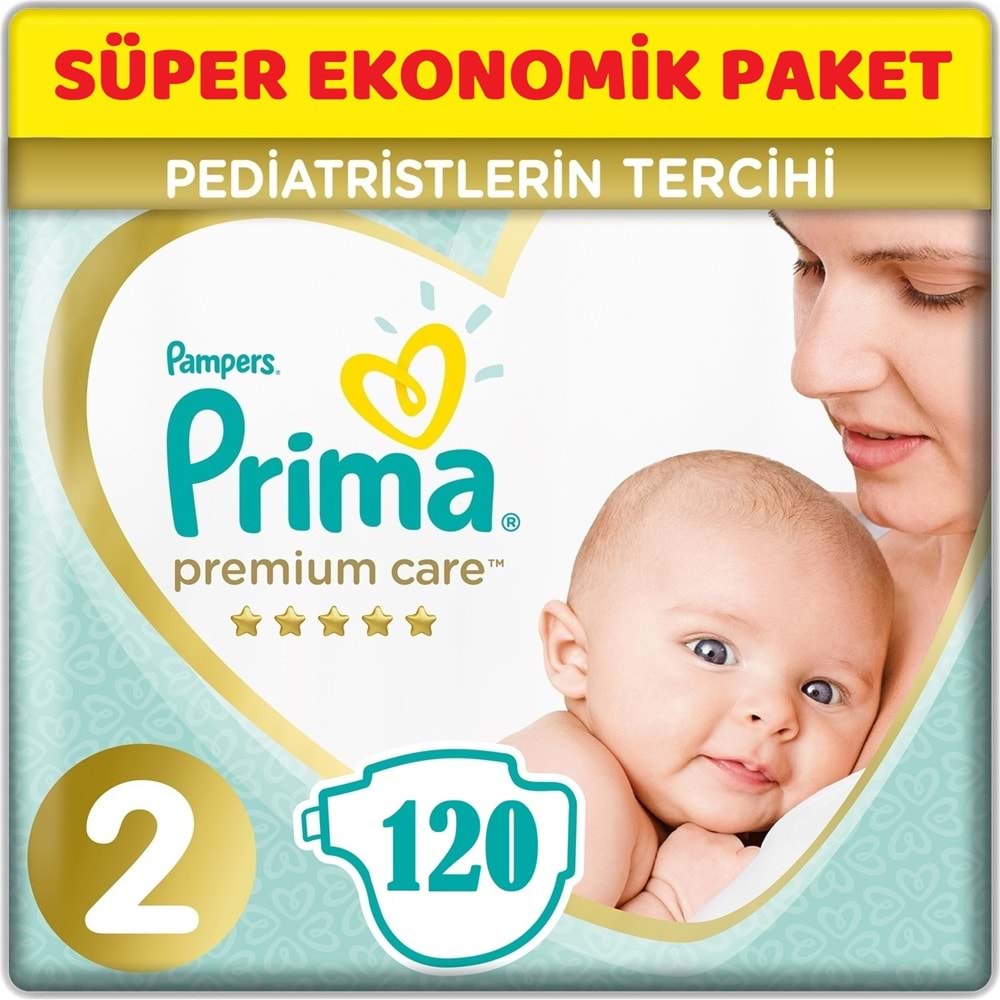 Prima Premium Care Bebek Bezi 2 Beden 4-8 KG Mini 120 Adet Süper Ekonomik Pk