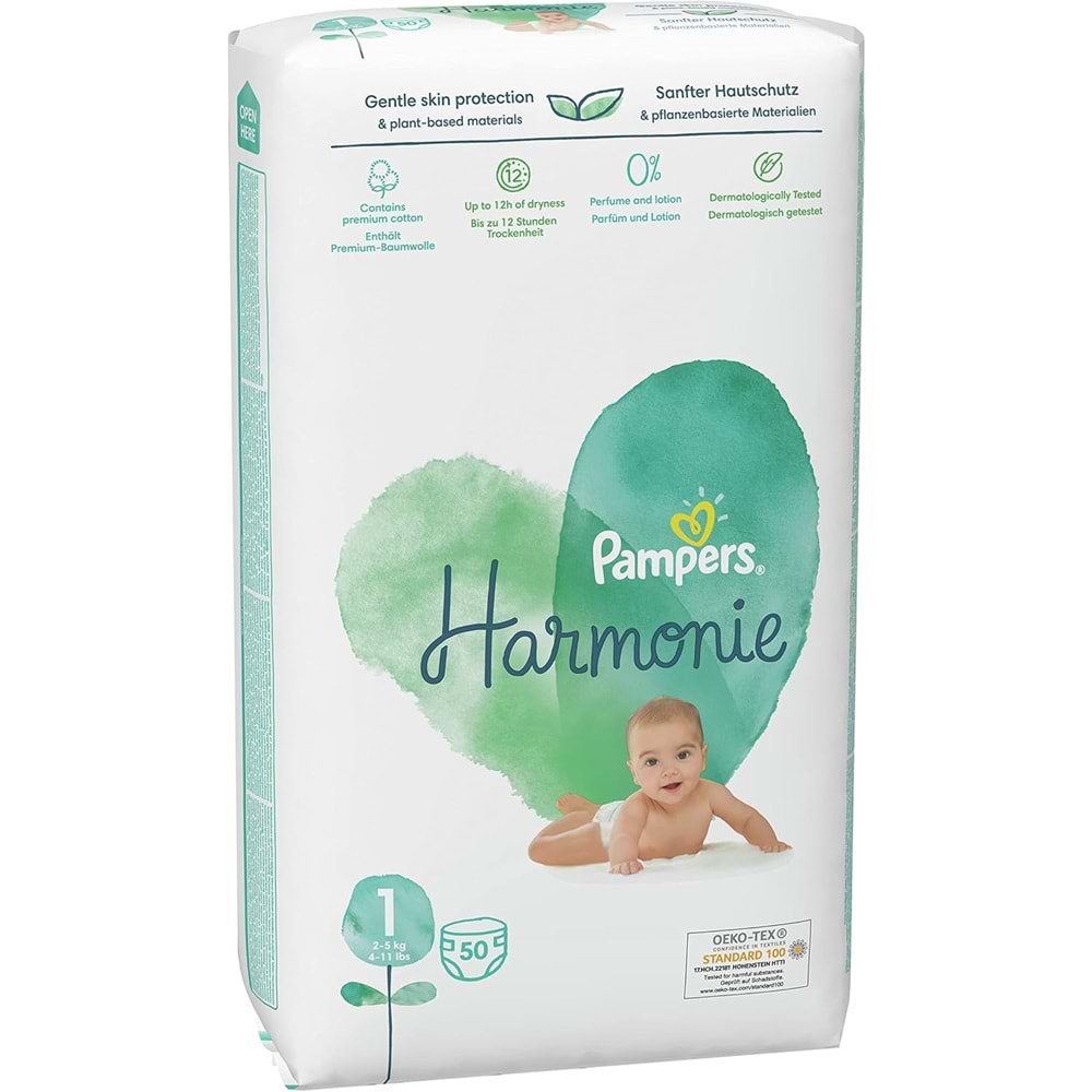 Prima Pampers Harmonie Bebek Bezi 1 Beden 2-5 KG Yeni Doğan 100 Adet Ekonomik Ultra Fırsat Pk