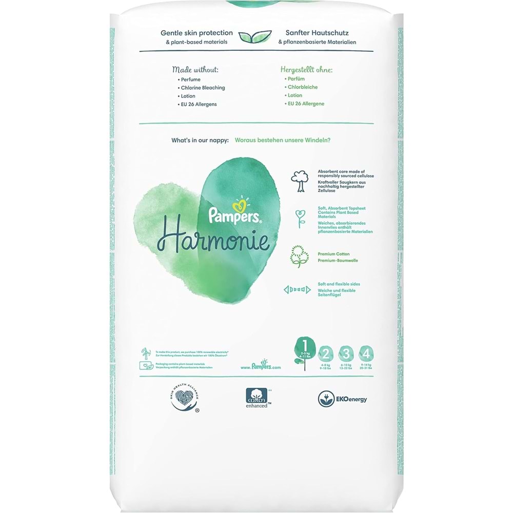 Prima Pampers Harmonie Bebek Bezi 1 Beden 2-5 KG Yeni Doğan 100 Adet Ekonomik Ultra Fırsat Pk