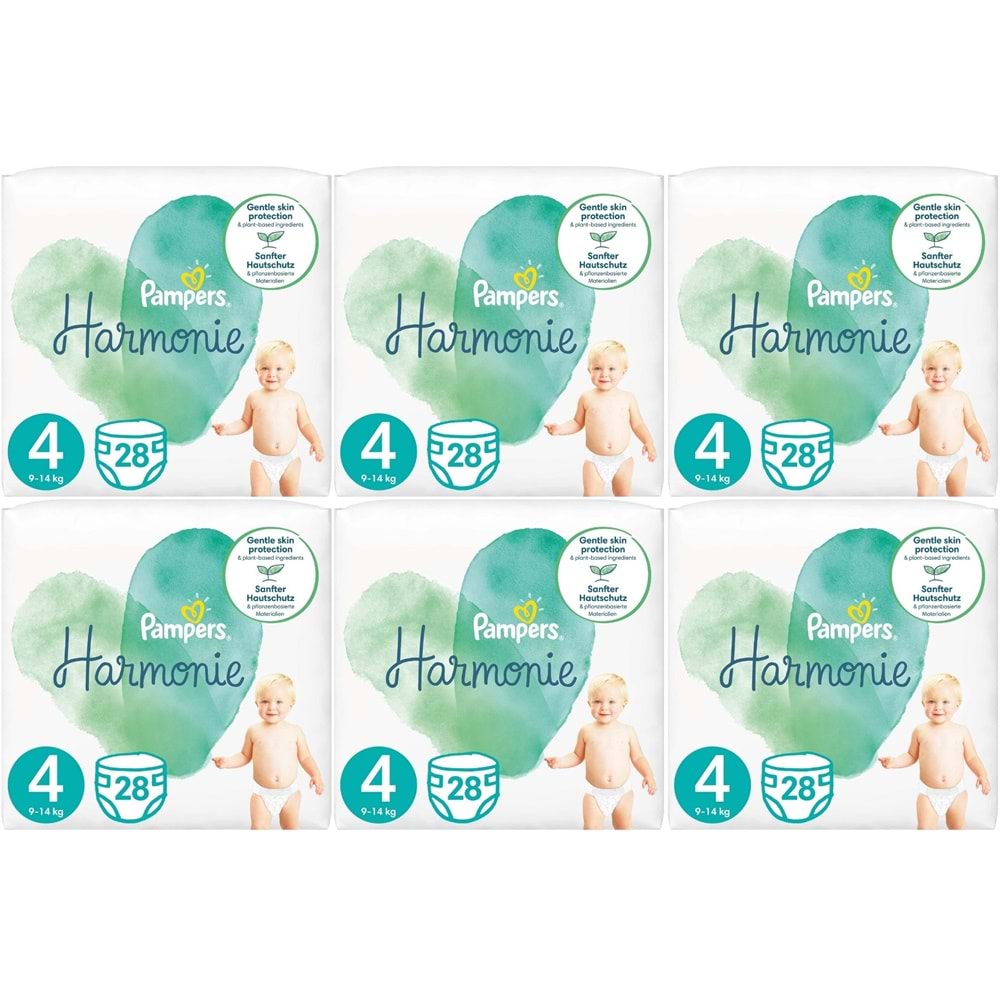 Prima Pampers Harmonie Bebek Bezi 4 Beden 9-14 KG Maxi 168 Adet Ekstra Ultra Fırsat Pk