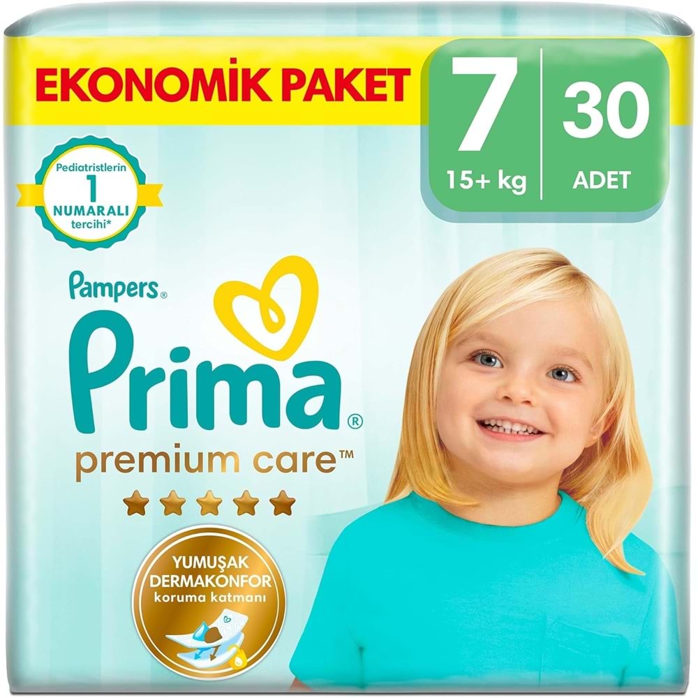 Prima Premium Care Bebek Bezi 7 Beden 15+ KG XXXLarge 180 Adet Süper Ekonomik MeGa Pk