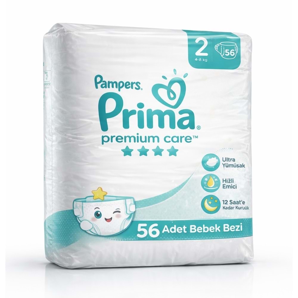 Prima Premium Care Bebek Bezi 2 Beden 4-8 KG Mini 168 Adet Aylık MeGa Pk