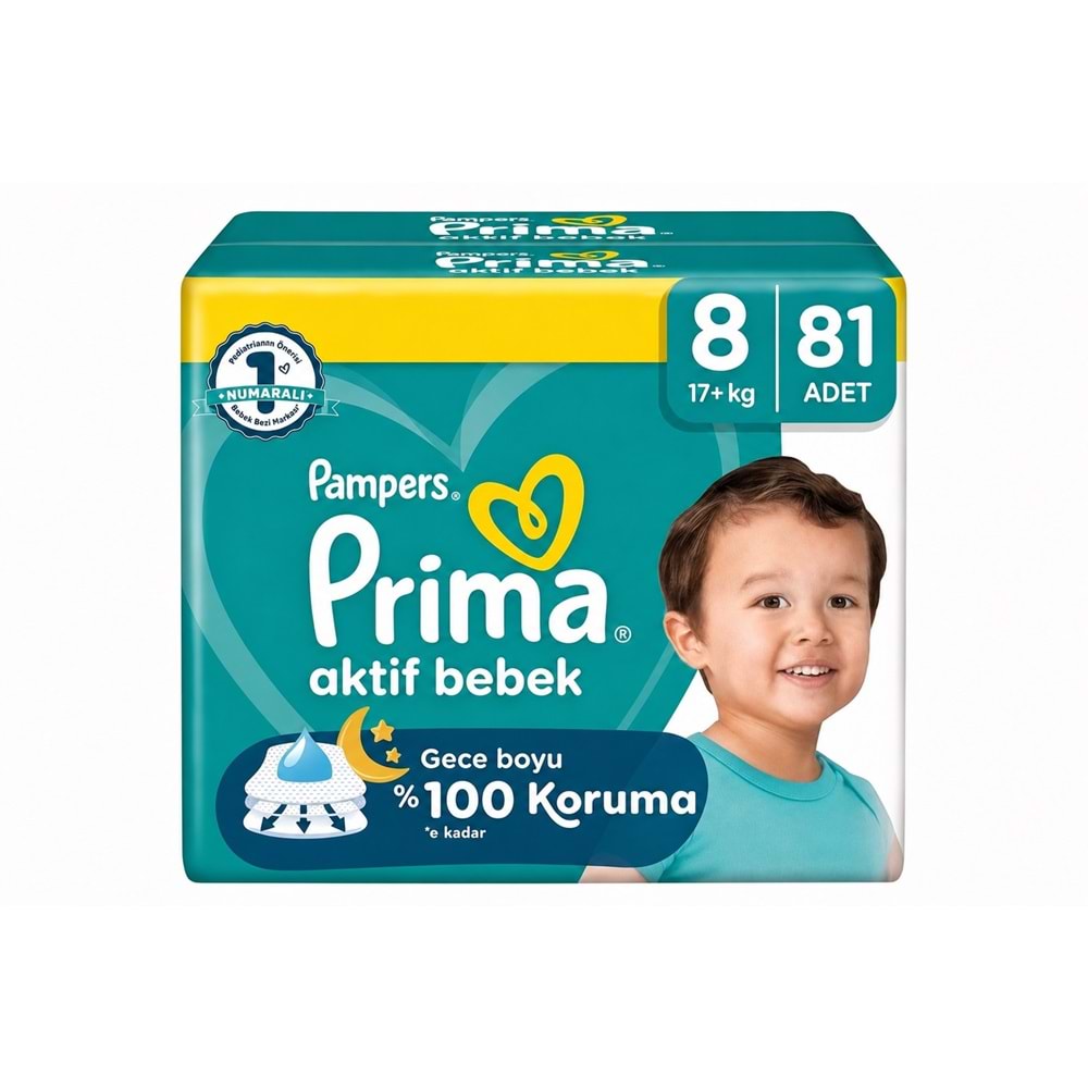 Prima Bebek Bezi 8 Beden 17+ KG XXX Large 81 Adet Süper Fırsat Pk