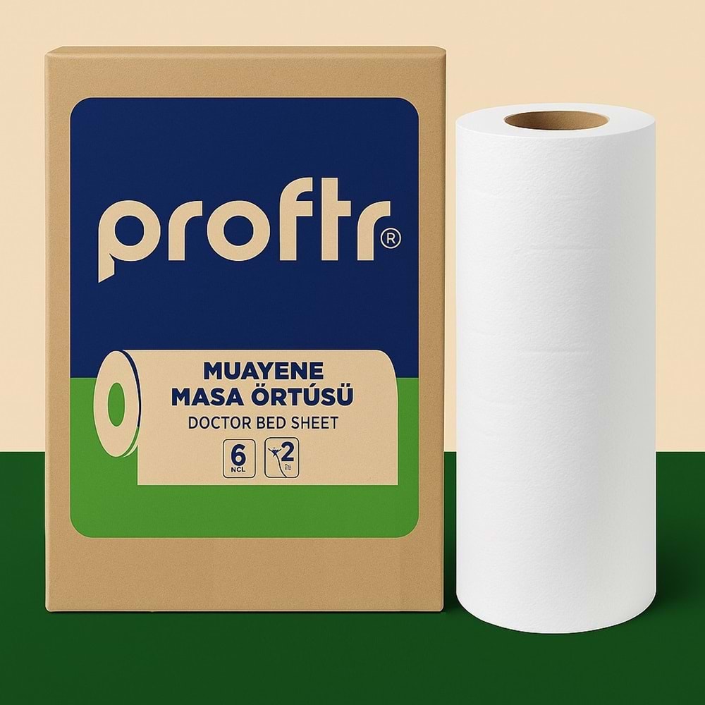 Proftr Muayene Sedye Masa Örtüsü Çift Katlı 50*25CM 50 Metre 30 Lu Set (5KL*6)