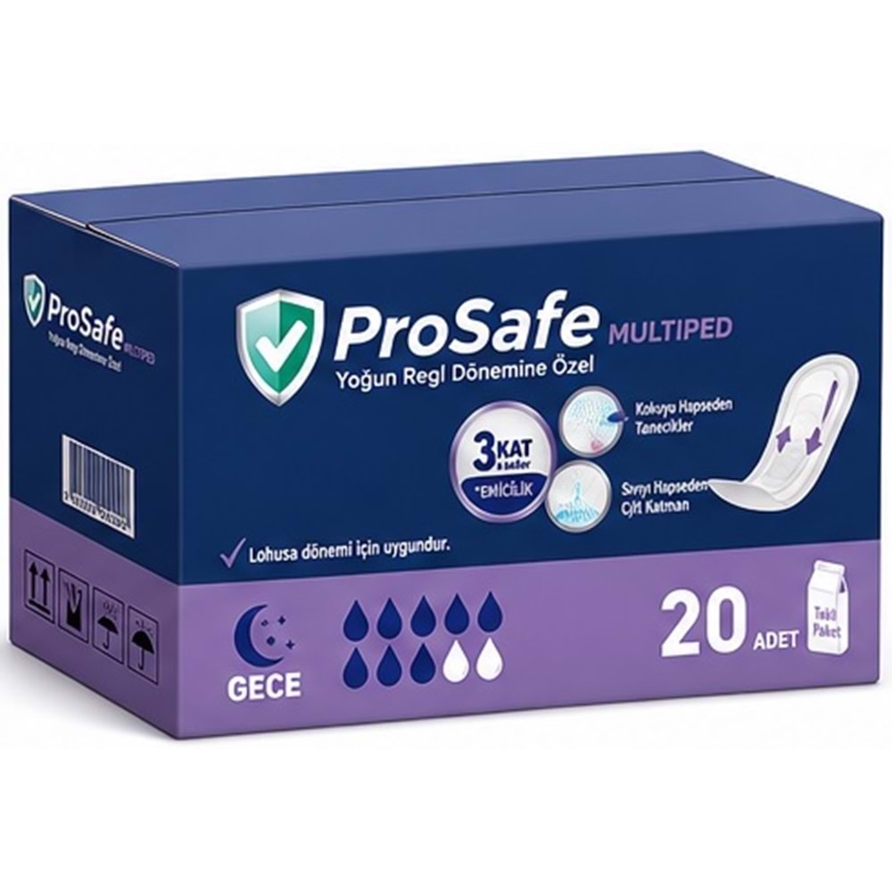 Prosafe Multiped Regl - Mesane - Lohusa Pedi M - Medium - Orta/Gece 20 Adet