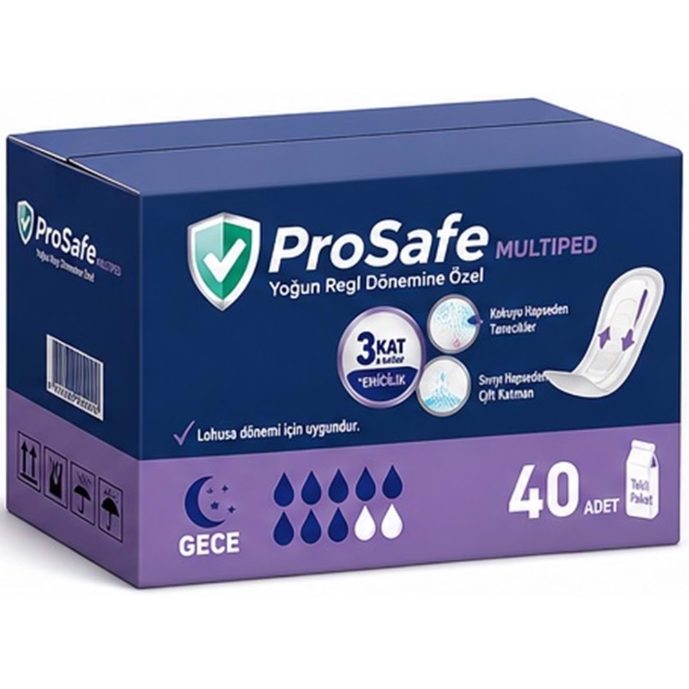 Prosafe Multiped Regl - Mesane - Lohusa Pedi M - Medium - Orta/Gece 40 Adet