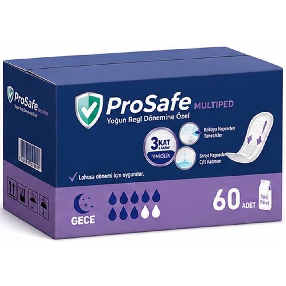 Prosafe Multiped Regl - Mesane - Lohusa Pedi M - Medium - Orta/Gece 60 Adet