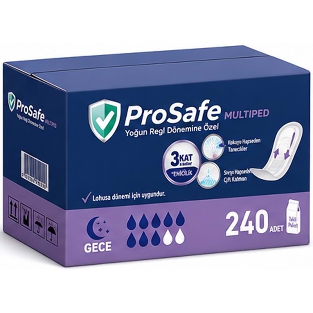 Prosafe Multiped Regl - Mesane - Lohusa Pedi M - Medium - Orta/Gece 240 Adet