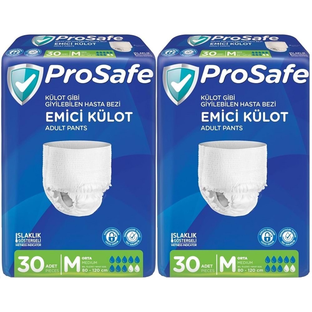 Prosafe Emici Külot Yetişkin Bezi Orta-Medium 60 Adet (2PK*30)