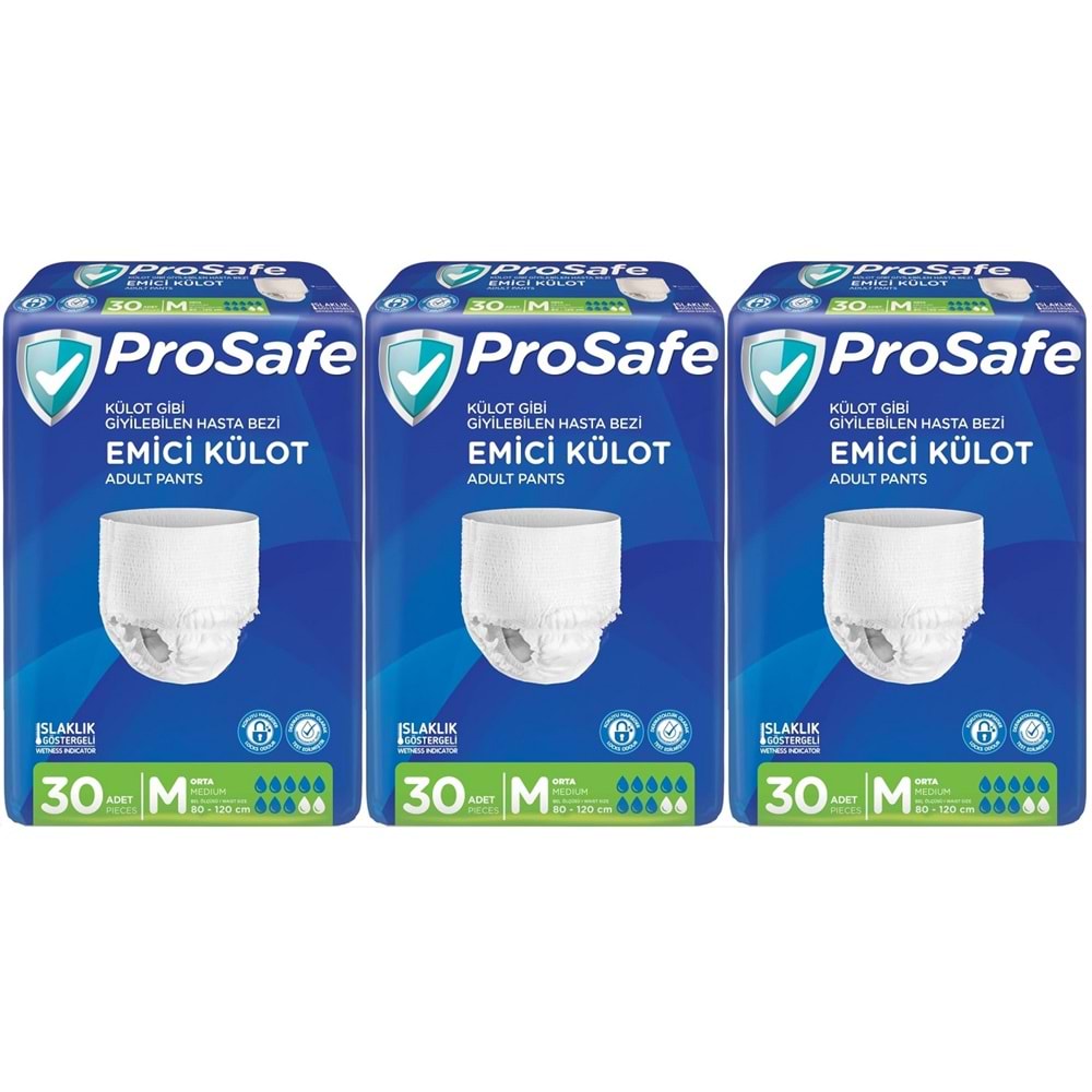 Prosafe Emici Külot Yetişkin Bezi Orta-Medium 90 Adet (3PK*30)