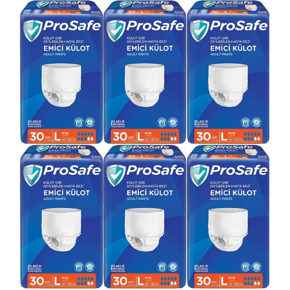 Prosafe Emici Külot Yetişkin Bezi Büyük-Large 180 Adet (6PK*30)