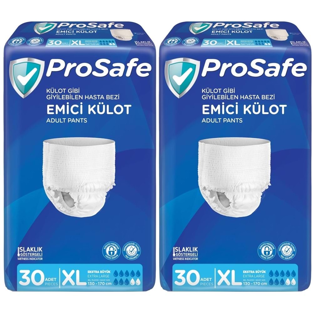 Prosafe Emici Külot Yetişkin Bezi XL-Extra Large 60 Adet (2PK*30)