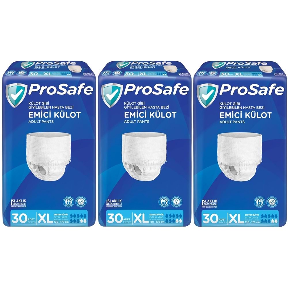 Prosafe Emici Külot Yetişkin Bezi XL-Extra Large 90 Adet (3PK*30)