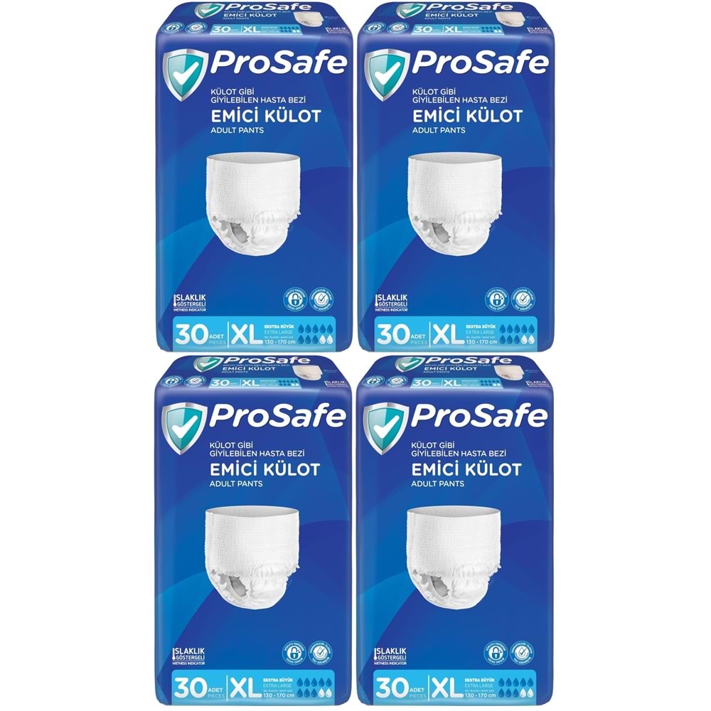 Prosafe Emici Külot Yetişkin Bezi XL-Extra Large 120 Adet (4PK*30)