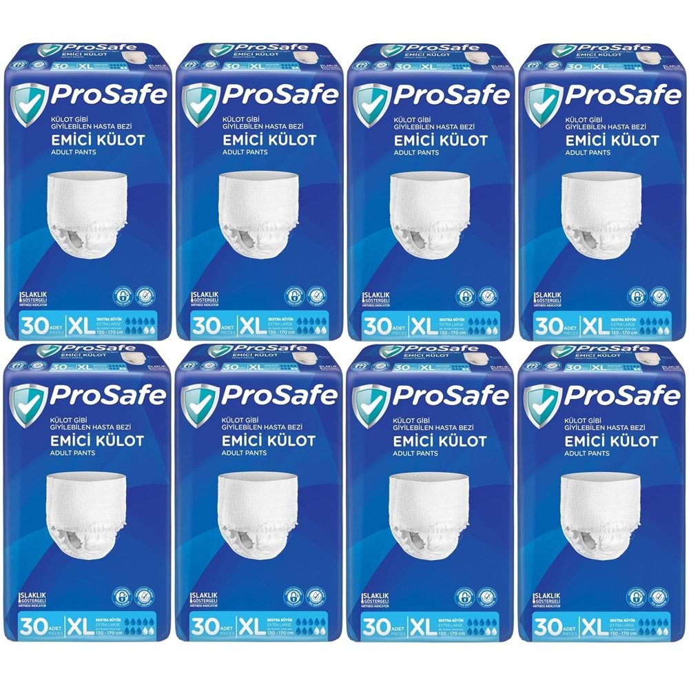 Prosafe Emici Külot Yetişkin Bezi XL-Extra Large 240 Adet (8PK*30)