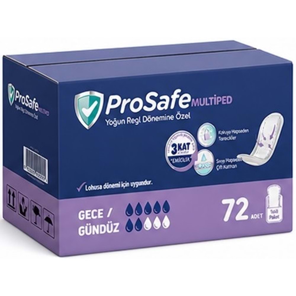 Prosafe Multiped Regl - Mesane - Lohusa Pedi S - Küçük - Small Gece/Gündüz 72 Adet