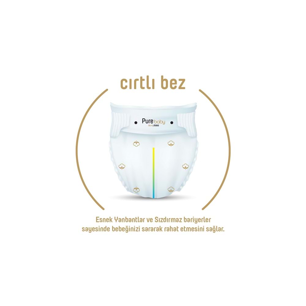 Pure Baby Organik Bebek Bezi 5 Beden 11-20 KG Junior 200 Adet Mega Fırsat Pk