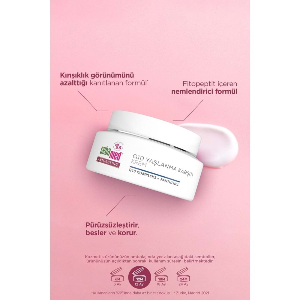 Sebamed Q10 Yaşlanma ve Kırışıklık Karşıtı Koruyucu Anti-Age Krem 50ML (6 Lı Set)