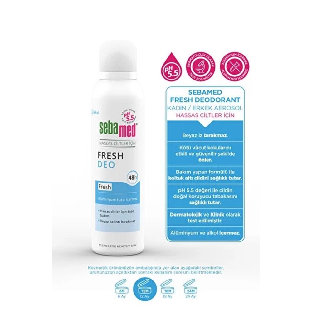 Sebamed Deodorant Aerosol 150 ML Fresh (5 Li Set)