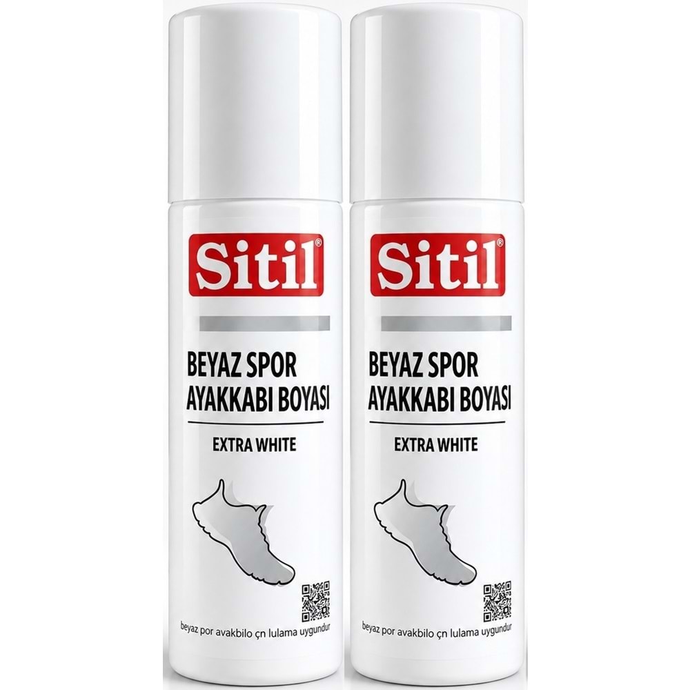 Sitil Beyaz Sneaker Beyaz Spor Ayakkabı Boyası Likit (Yenileyici) 75 ML (2 Li Set)